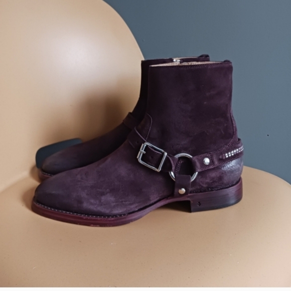 NWOT John Varvatos Regent Harness Brown Boots Size 9.5